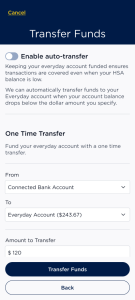 Investment detail page on InComm Benefits' mobile HSA app